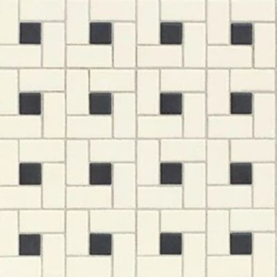 American Olean Unglazed Mosaics Biscuit/Black Dot Windmill UNM-WDM-0A20