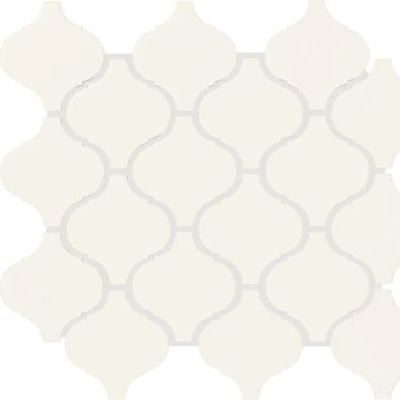 Daltile Color Wheel Retro Mosaic Matte Arctic White Arabesque 0790ARA