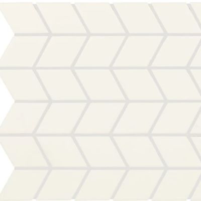 Daltile Color Wheel Retro Mosaic Matte Arctic White Chevron 0790CHEV