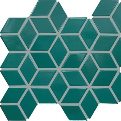 Daltile Color Wheel Retro Mosaic Peacock 3d Cube 11023D