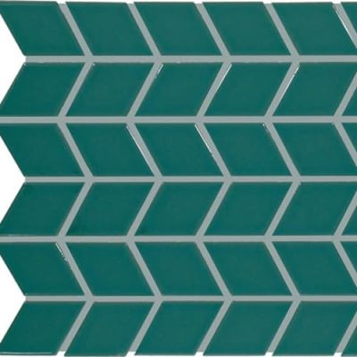 Daltile Color Wheel Retro Mosaic Peacock Chevron 1102CHEV