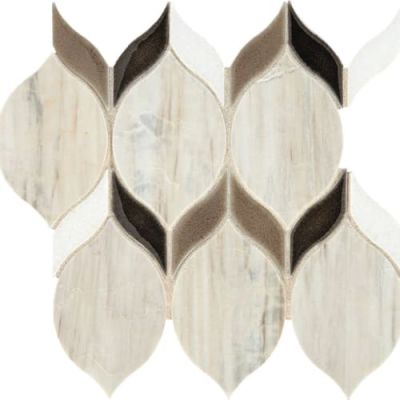 Daltile Fonte Deco Pier White Blend Double Leaf DA49