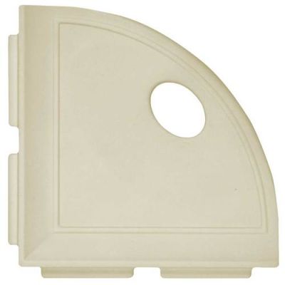 Daltile Bath Accessories Sand Corner Shelf with Flange CN11BA6701P