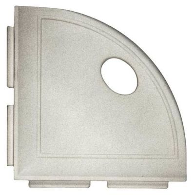 Daltile Bath Accessories Gray Corner Shelf with Flange CN13BA6701P