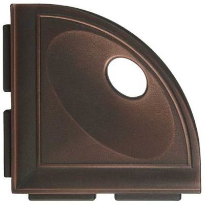 Daltile Bath Accessories Oil Rubbed Bronze Corner Shelf with Flange CN15BA6701P