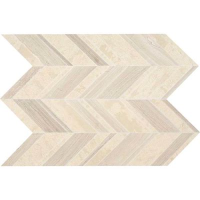 Daltile Limestone Collection Fusion Blanc Large Chevron (Honed) DA15LGCHEVMS1U