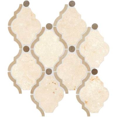 Daltile Stone Decorative Accents Latte Blend Framed Baroque Mosaic (Polished) DA25FRMBARQMS1L