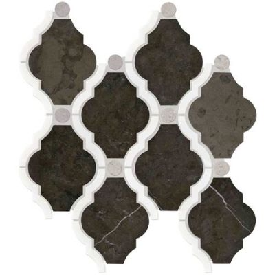 Daltile Stone Decorative Accents Antico Scuro Blend Framed Baroque Mosaic (Polished) DA28FRMBARQMS1L