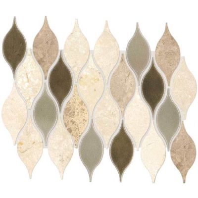 Daltile Stone Decorative Accents Lumia Leaf Beige Mosaic (Polished) DA30LUMIAMS1P