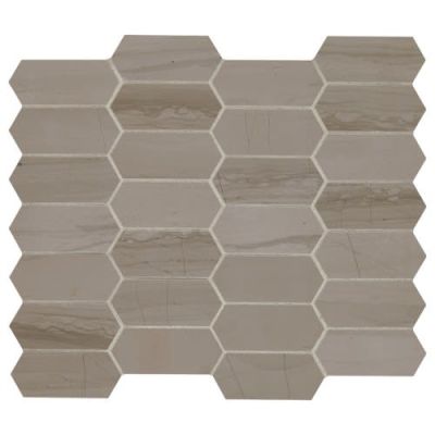 Daltile Marble Collection Field Tile Silver Screen Elongated Hex M744-1213HON