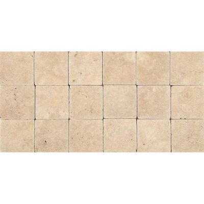 Daltile Travertine Collection Fossil Ridge Cross Cut 4×4 (Tumbled) T10244TS1P
