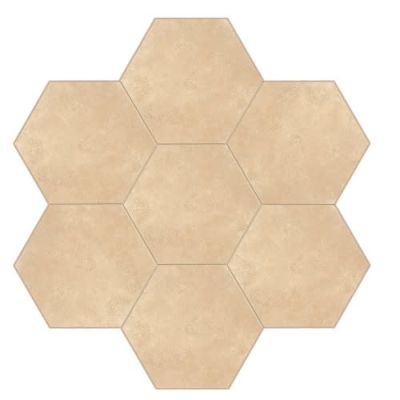 Daltile Travertine Collection Deco Torreon Hexagon T711-66HON