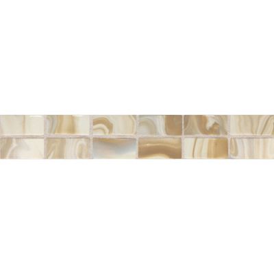 Daltile Fashion Accents Gold Swirl 2 x 12 Convex Accent F003212DECO1P