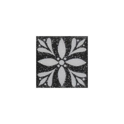 Daltile Fashion Accents Black 2 x 2 Glimmer Insert(Set of 4) FA0622DOTB1P