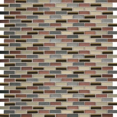 Daltile Fashion Accents Copper Blend 12 x 12 Sheet Brix Mosaic FA631212BMS1P