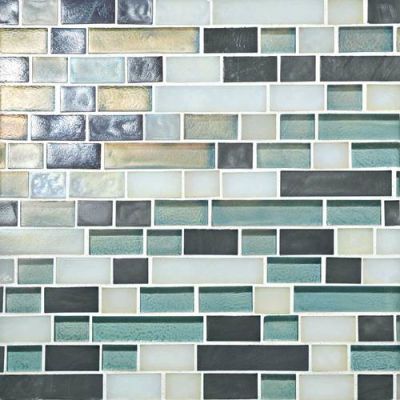 Daltile Glass Horizons Atlantic Blend Random Linear Mosaic GH1134RANDPM1P