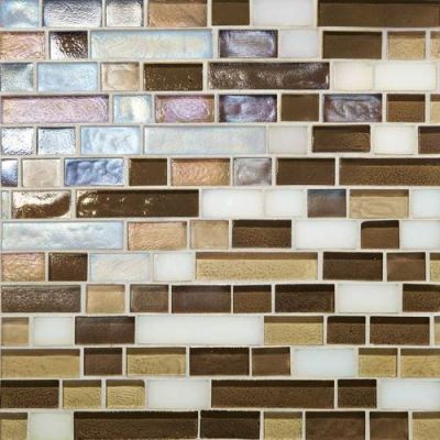 Daltile Glass Horizons Mediterranean Blend Random Linear Mosaic GH1234RANDPM1P