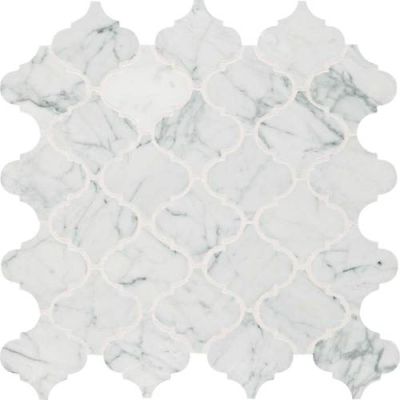 Daltile Marble Collection Deco Carrara White Baroque M701-1213HONBRQ