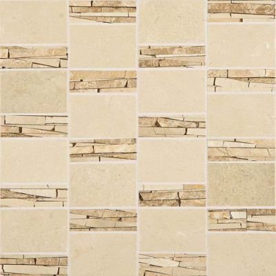 Daltile Marble Collection Deco Crema Marfil Classico Abstract M722-1212POLABS