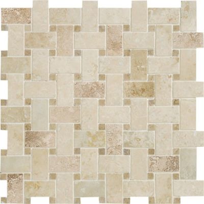 Daltile Travertine Collection Deco Turco Classico Basketweave T324-12HON
