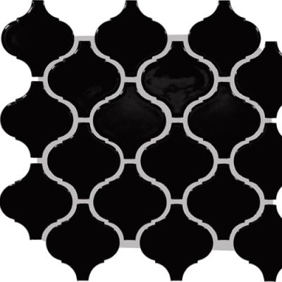 Daltile Color Wheel Retro Mosaic Black Arabesque K111ARA