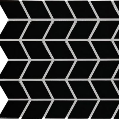 Daltile Color Wheel Retro Mosaic Black Chevron K111CHEV