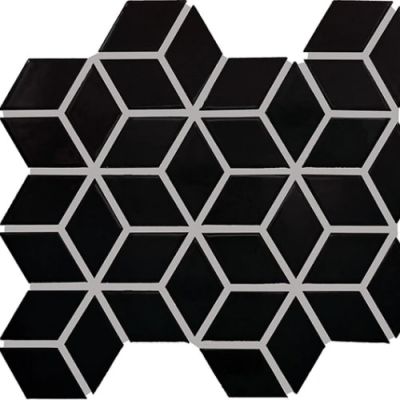 Daltile Color Wheel Retro Mosaic Matte Black 3d Cube K7113D
