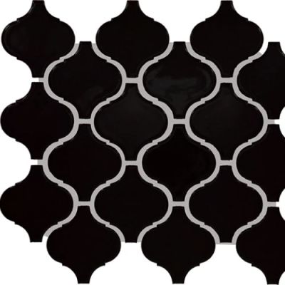 Daltile Color Wheel Retro Mosaic Matte Black Arabesque K711ARA