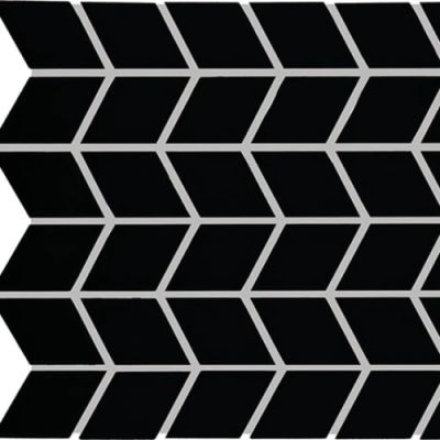 Daltile Color Wheel Retro Mosaic Matte Black Chevron K711CHEV