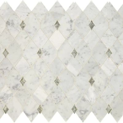 Daltile Lavaliere Deco Carrara White/Antique Mirror Harlequin LV13