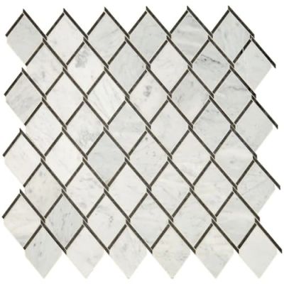 Daltile Lavaliere Deco Carrara White/Black Ant Mirror Chain Link LV15