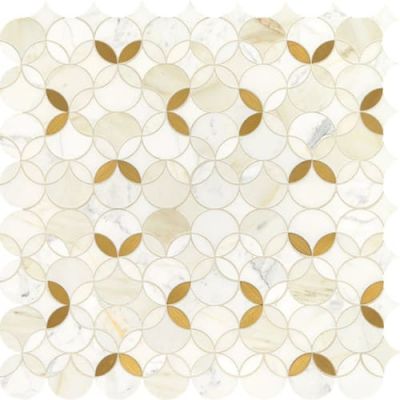 Daltile Lavaliere Deco Calacatta Gold/ Brass Shapestry LV32