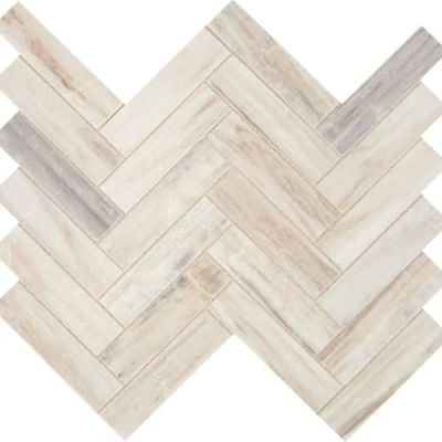 Daltile Fonte Mosaic Pier White Herringbone M012-1X4