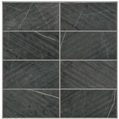 Daltile Pietra Divina Mosaic Nero Marquina Bamboo M462-BMB
