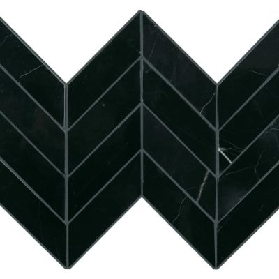 Daltile Pietra Divina Mosaic Nero Marquina Chevron M462-CHV