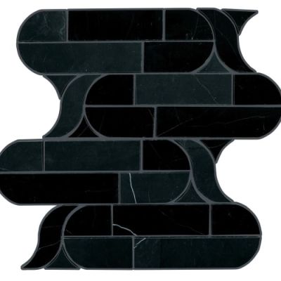 Daltile Pietra Divina Mosaic Nero Marquina Cupola M462-CUP