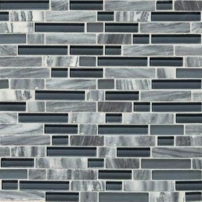 Daltile Stone Radiance&trade; Glacier Gray Marble Random Mosaic Blend SA5958RANDMS1P