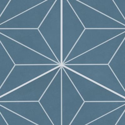 Daltile Scrapbook Mosaic Keepsake Blue Asanoha Hexagon SB39HEX