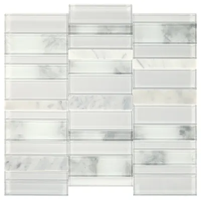 Daltile Simplystick Mosaix Stormy Mist and glass Blend SMPLYSTCKMSX_SK11_4_SP