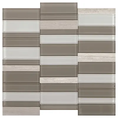 Daltile Simplystick Mosaix Chenille white and glass Blend SMPLYSTCKMSX_SK13_4_SH