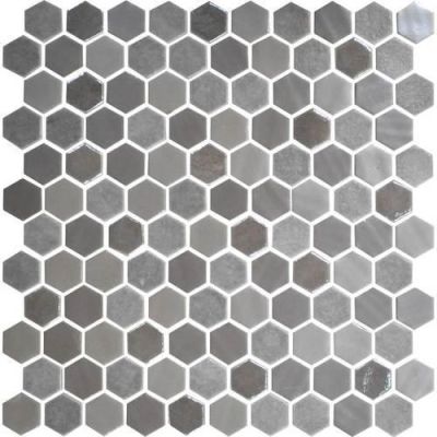 Daltile Uptown Glass Frost Moka UP181HEXMS1P