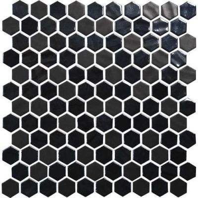 Daltile Uptown Glass Ebony UP191HEXMS1P