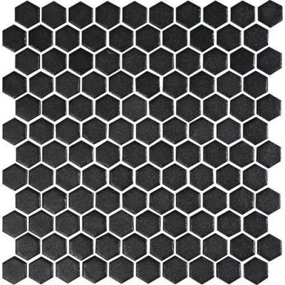 Daltile Uptown Glass Matte Ebony UP221HEXMS1P