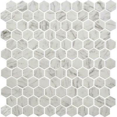 Daltile Uptown Glass Carrara UP231HEXMS1P