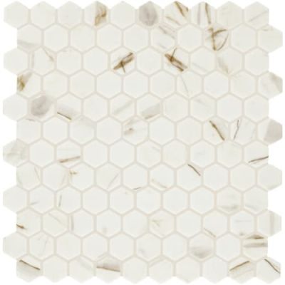 Daltile Uptown Glass Posh Spritzer, Hexagon, 1, Matte UP241HEXMS1P