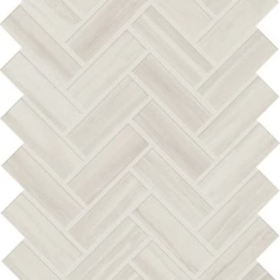 Daltile Core Fundamentals – Prime Mosaic White 1″x3″ Herringbone PRIME-BA30/EL30/KC0113HB