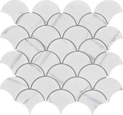 Emser Elegan Calacata W95ELEGCA1112MSLM-EleganCalacata11125.5mmMatteShellMosaicPressed