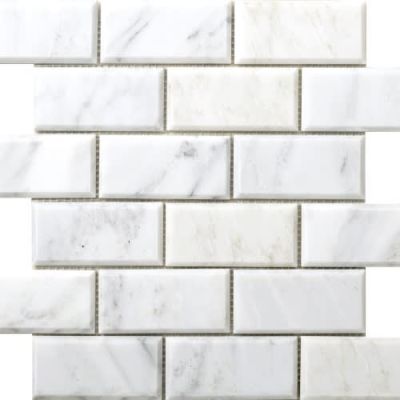 Emser Marble Winter Frost Winter Frost Bevelled Mosaic – Mesh Mosaic M05WINTFR1212MBV