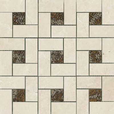 Happy Floors Arona Beige Pinwheel Mosaic Polished 6017-G