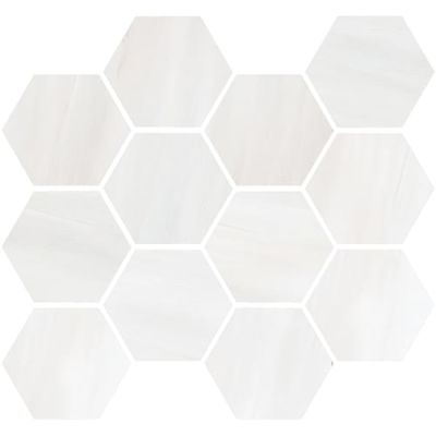 Happy Floors Dolomite White Hexagon Mosaic Natural 6036-G